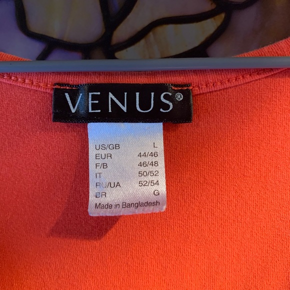 Large orange VENUS women’s half sleeve tunic. - Picture 2 of 3